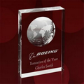 Magellan Crystal Globe Award - 4 1/2"x3"x1"